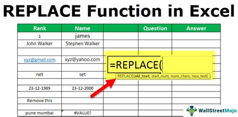 Excel Find and Replace Formulas